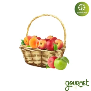 Cesta de Mimbre 35x13x24cm ideal para mercado gourmet y eventos culturales.
