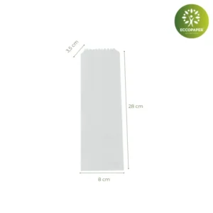 Fundas ecológicas para cubiertos 8+3.5x28cm, ideales para mesas modernas y sostenibles.