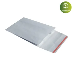 Sobres de papel 15+8x22cm con cierre seguro y materiales biodegradables.