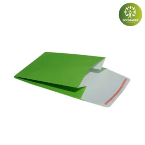 Sobres reciclables 10+4x15cm, resistentes y elegantes para eventos responsables.