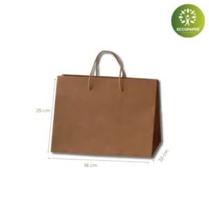 Bolsa Premium 33x18x25cm, ideal para moda de lujo y productos grandes.