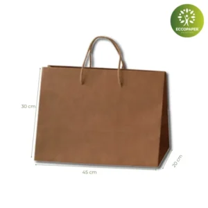 Bolsa Premium 45x20x30cm, ideal para tiendas de moda de lujo como Calvin Klein, Gucci, y Louis Vuitton.