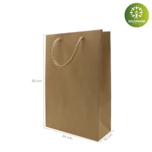 Bolsa Premium 24x10x35cm, diseñada para productos premium y de lujo, ideal para tiendas de regalos exclusivos.