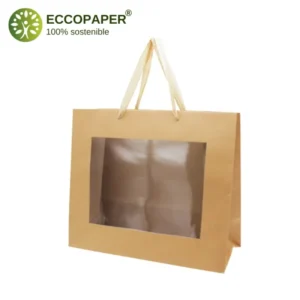 Bolsa Gourmet 35x15x30cm, papel de alta calidad para productos exclusivos del mercado gourmet.