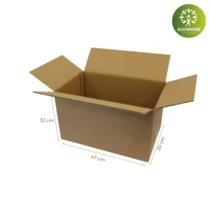 Cajas para Transporte 47x20x32cm diseñadas para envíos seguros.