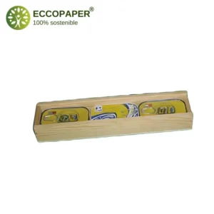 Estuche para conservas 35x8x4.5cm, perfecto para productos gourmet como mermeladas artesanales.